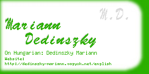 mariann dedinszky business card